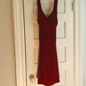 Size 2 red mid length Laundry tank dress